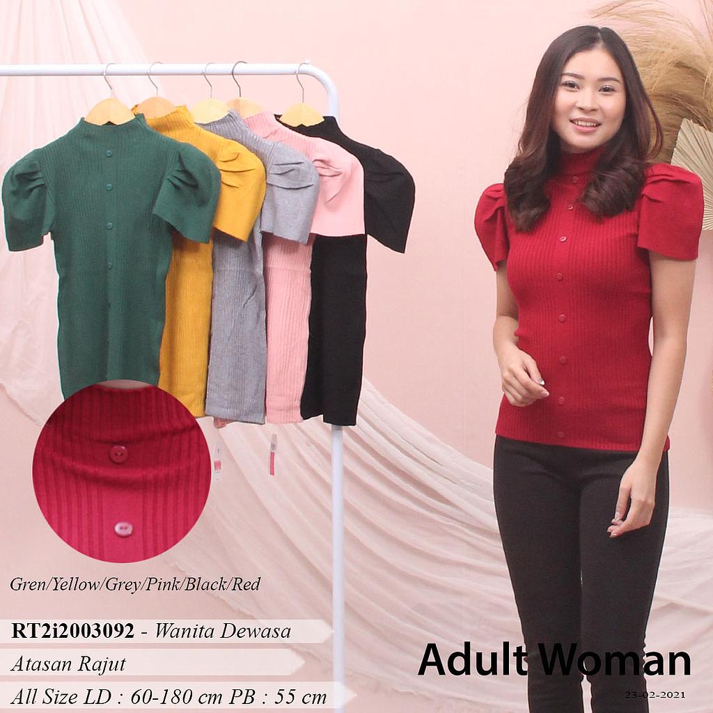 YQH-MS2020-1 Nia atasan rajut lengan puff turtleneck