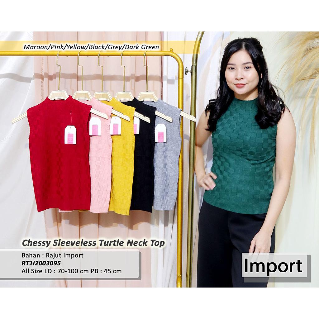 Chessy sleeveless turtle neck top