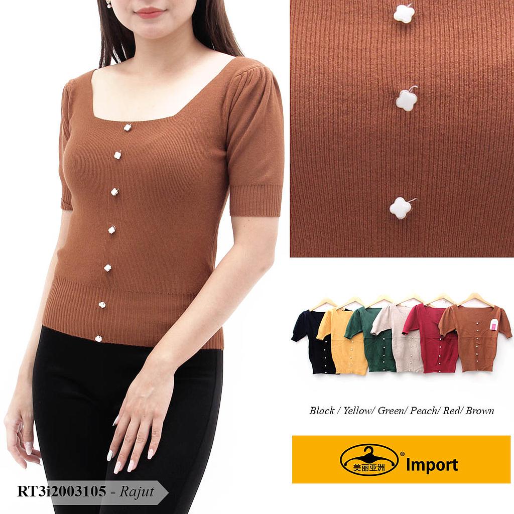 YQH-MS856 Sinta atasan rajut lengan puff