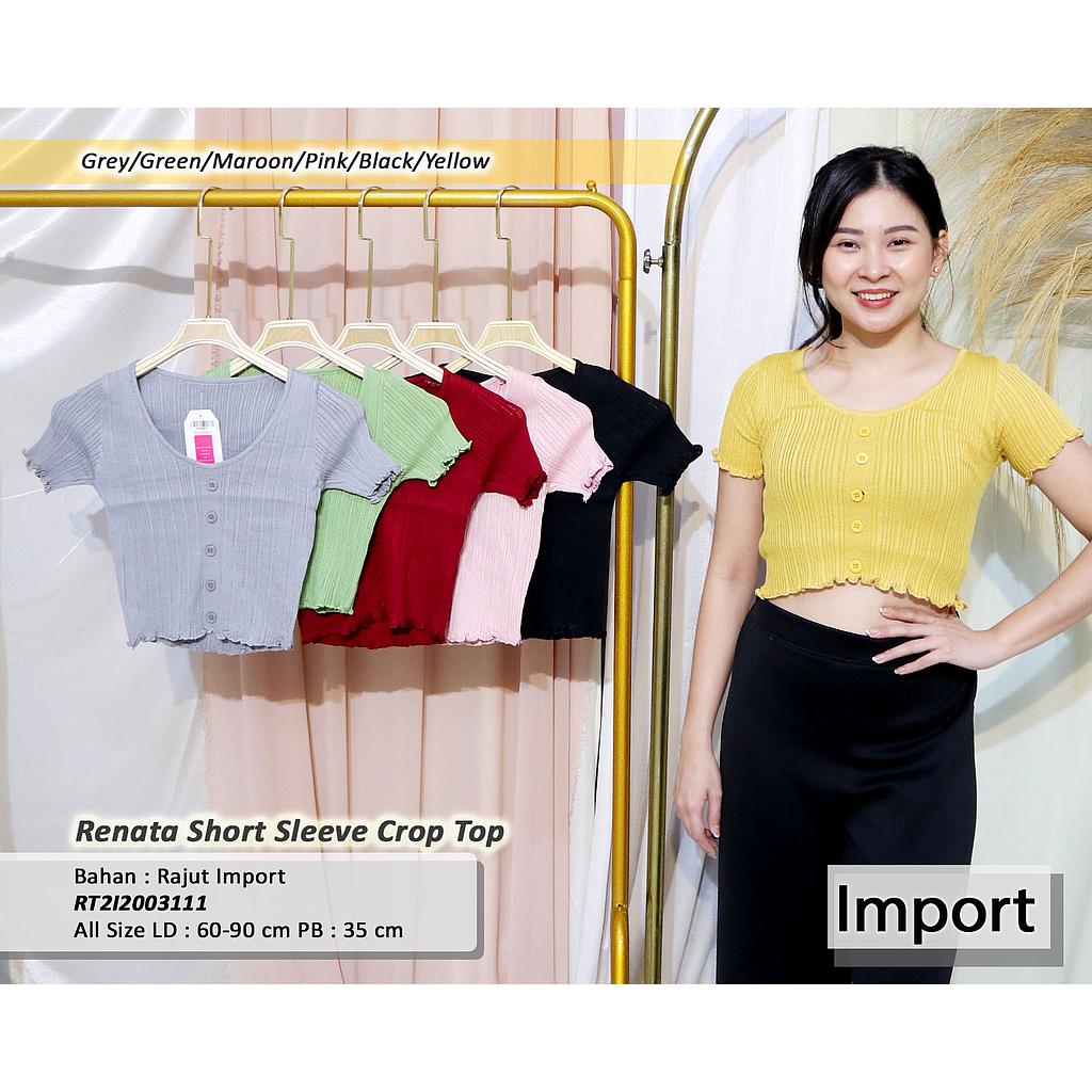 Renata short sleeve crop top