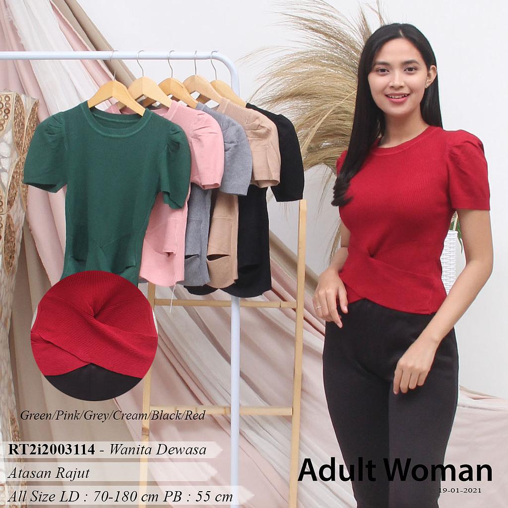YQH-MS1906-1 Jelly atasan rajut lengan puff  panjang