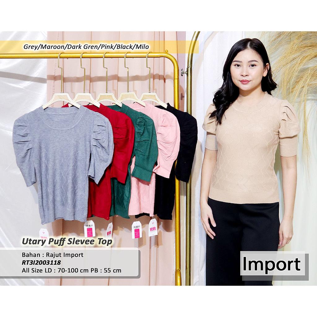 Utary puff sleeve top