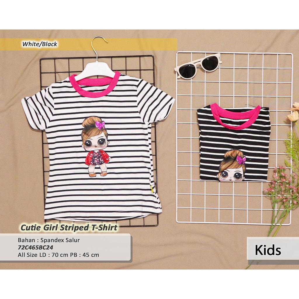 Cute Girl stripe T-shirt