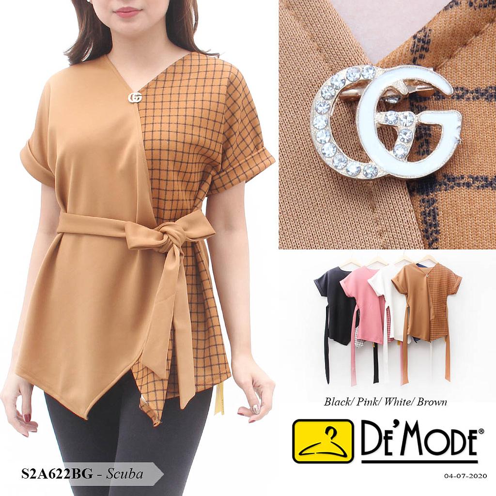 JELISA ATASAN KIMONO KOMBINASI PITA + BROS