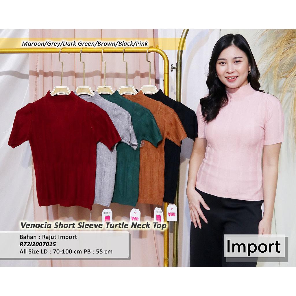Venocia Short Sleeve Turtle Neck Top