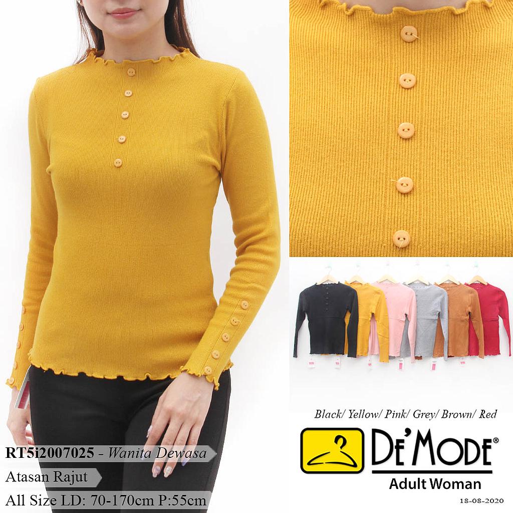 YQH-MS9817 Yussy atasan rajut list krinkel + kancing