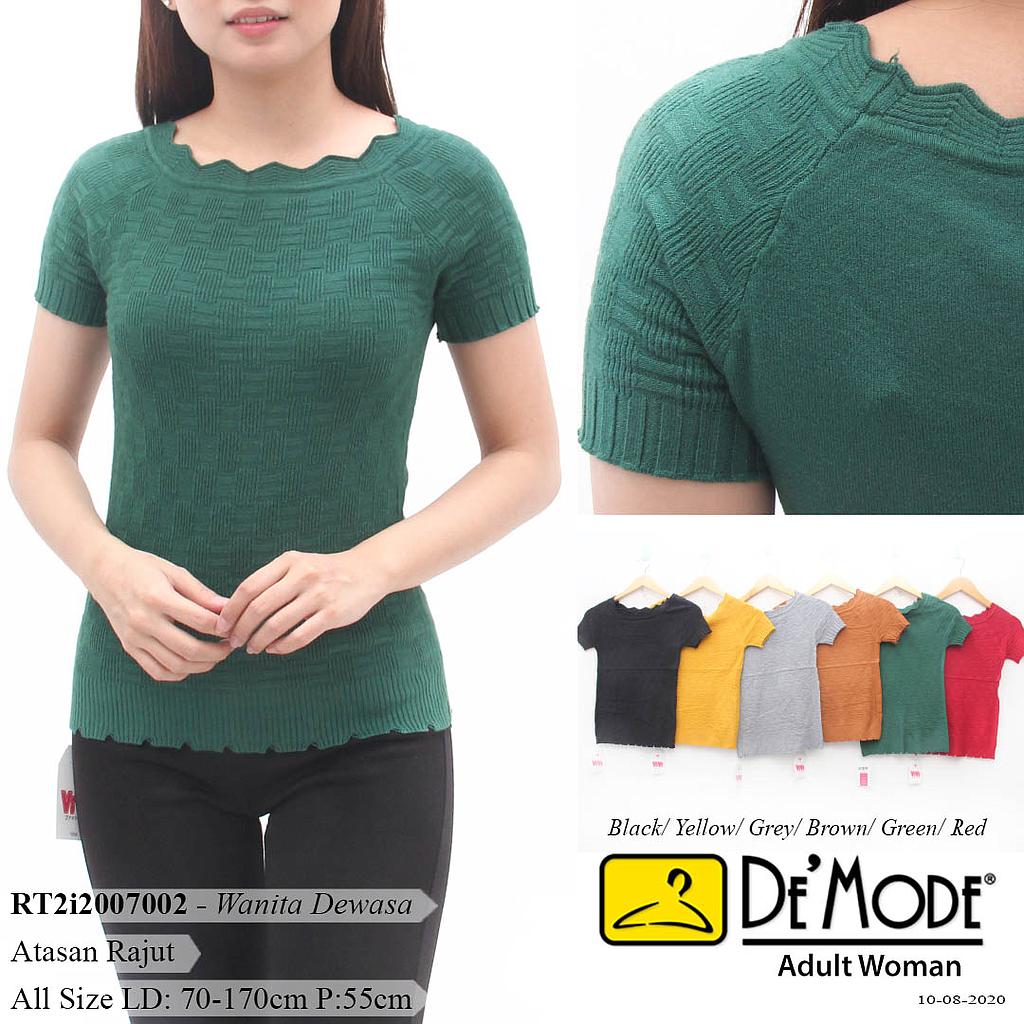 YQH-MS506 Mirna atasan rajut leher zigzag