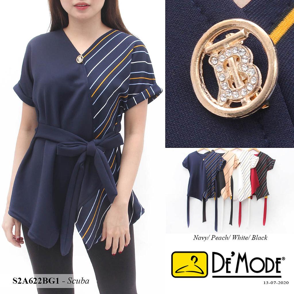 JELISA ATASAN KIMONO KOMBINASI PITA + BROS