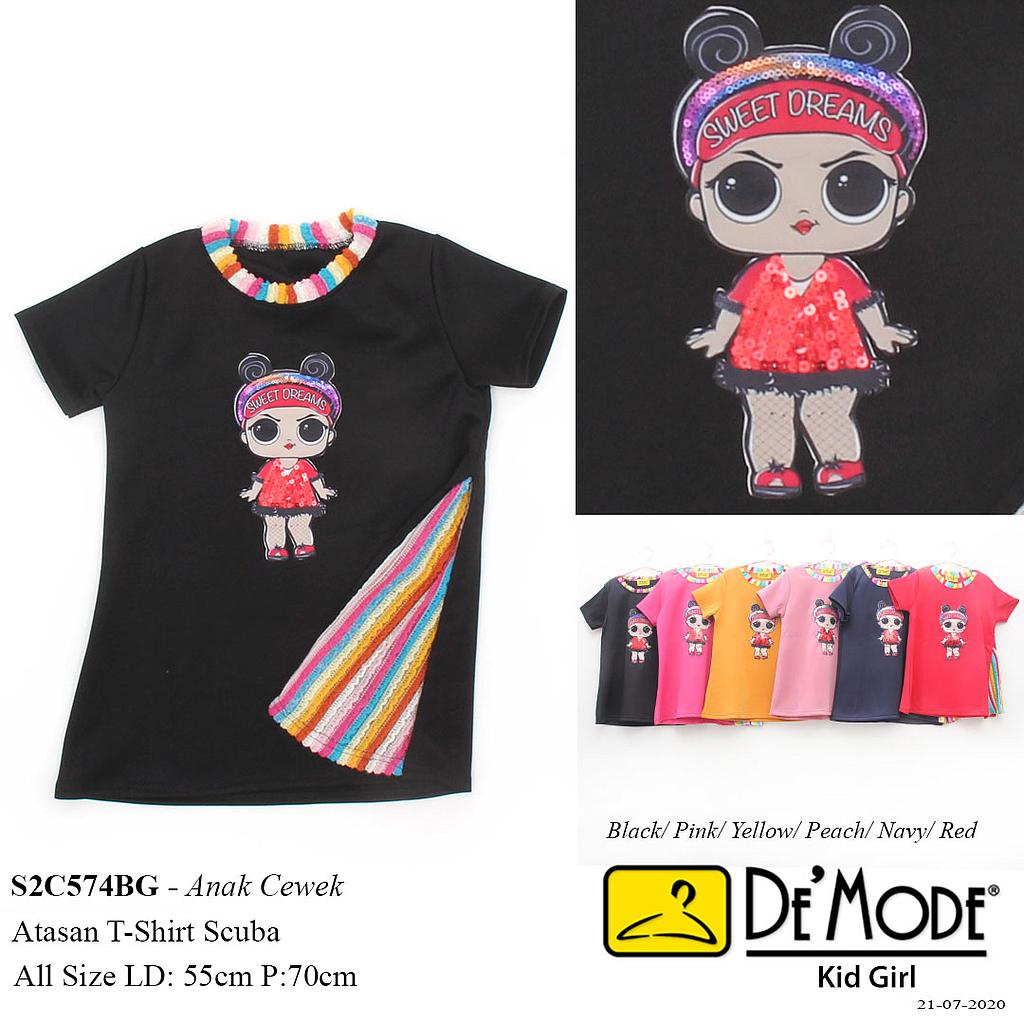 CARLA DRESS KID KOMBINASI PELANGI + APLIKASI 