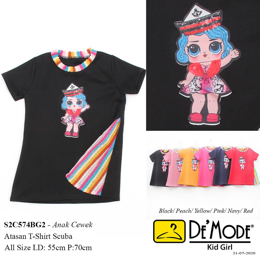 CARLA DRESS KID KOMBINASI PELANGI + APLIKASI