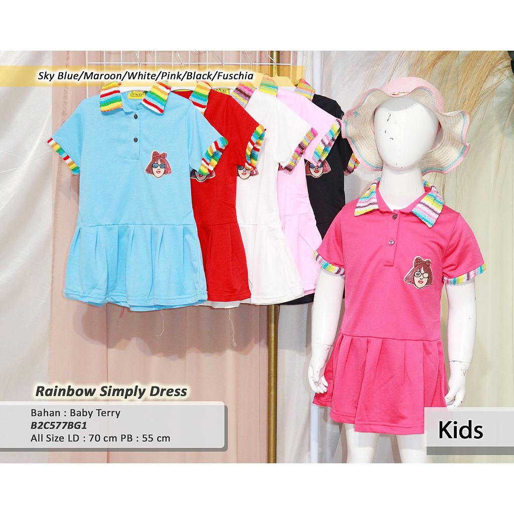 Rainbow simply dress (C577)