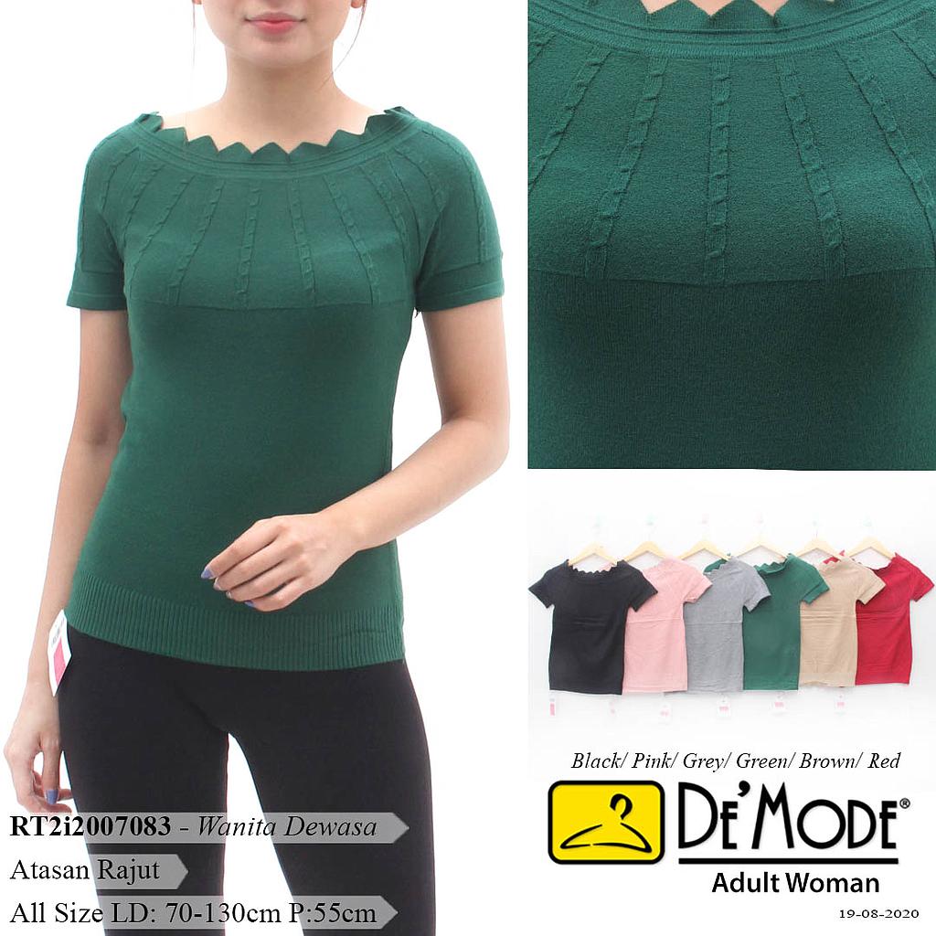 YQH-MS303-1 Yunia atasan rajut leher zigzag
