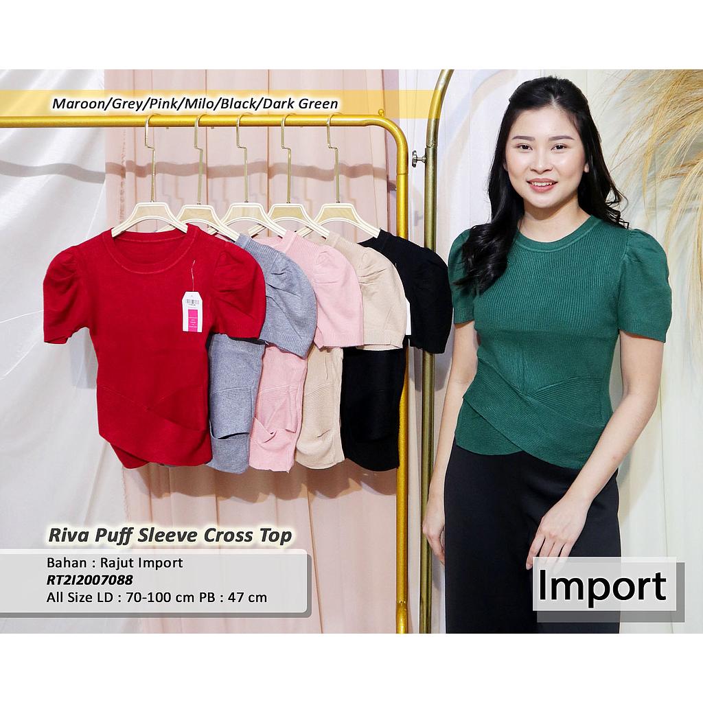 RIVA PUFF SLEEVE CROSS TOP