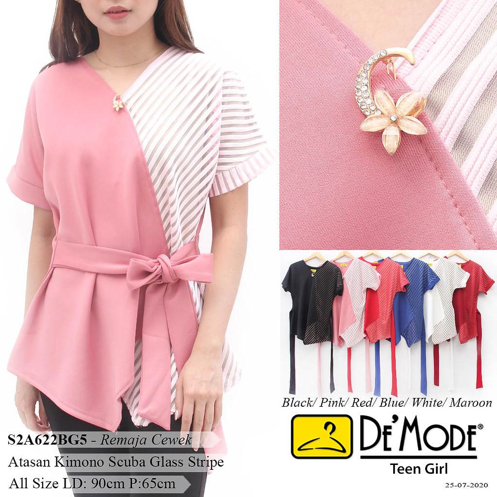 JELISA ATASAN KIMONO KOMBINASI PITA + BROS