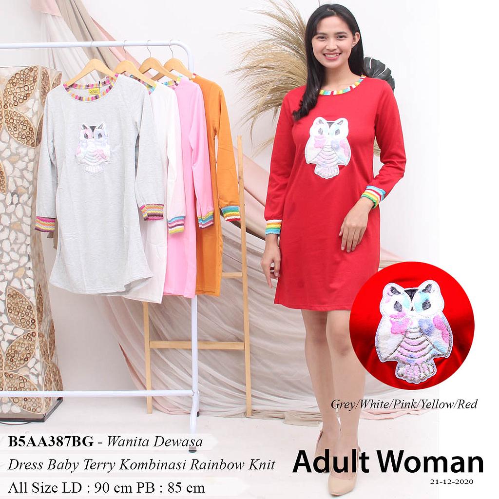 KYLE DRESS TGN PANJANG + APLIKASI OWL 