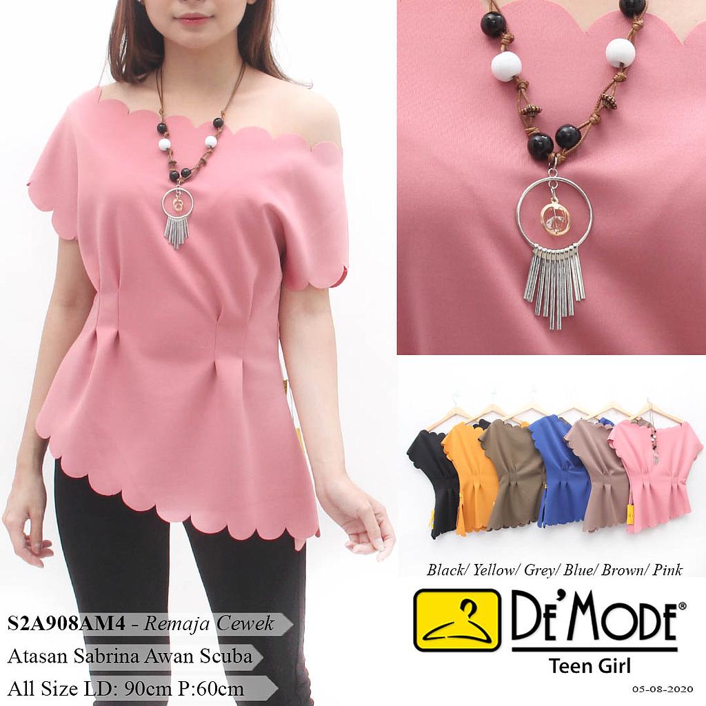 LUNA BLOUSE AWAN LIPIT PINGGANG + KALUNG