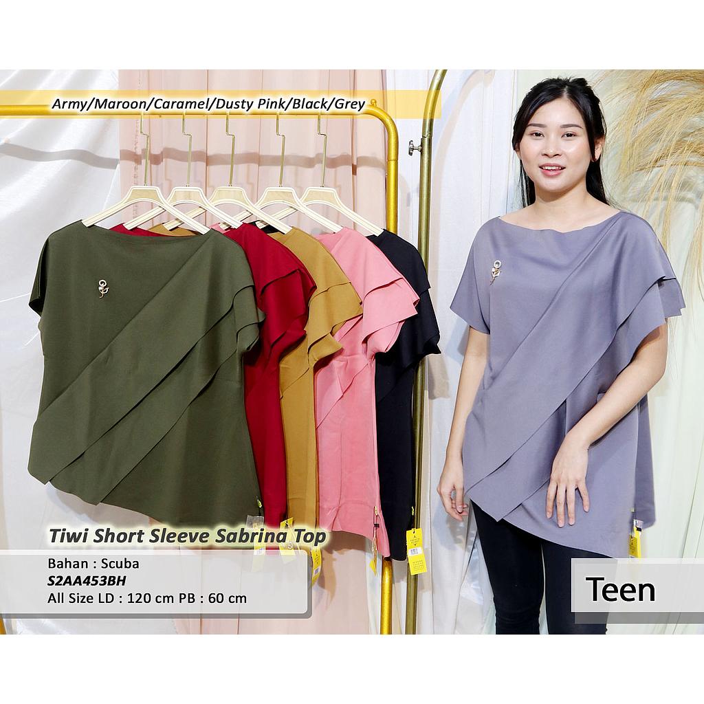 Tiwi short sleeve sabrina top
