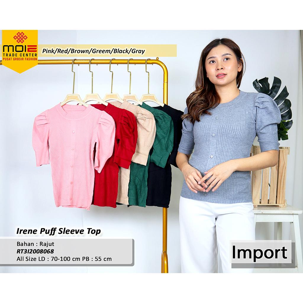 Felicia Puff sleeve Rib top