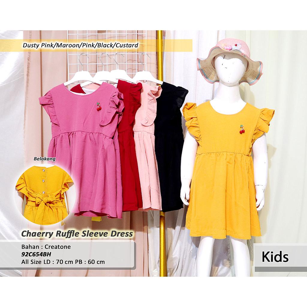 Chaerry Ruffle Sleeve  Dress