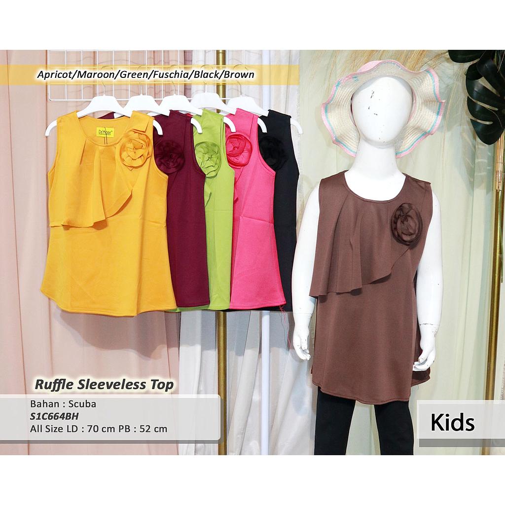 Ruffle sleeveless top