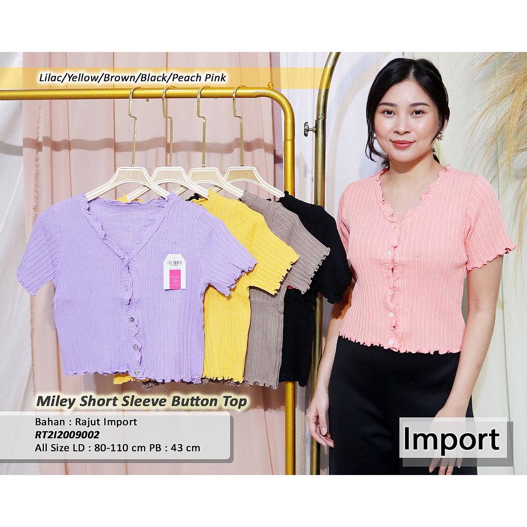 Miley Short Sleeve Button Top