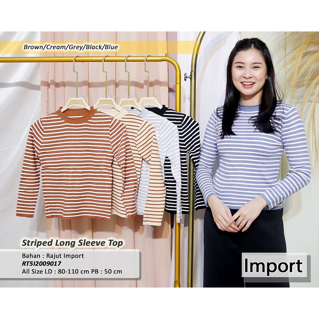 STRIPED LONG SLEEVE TOP