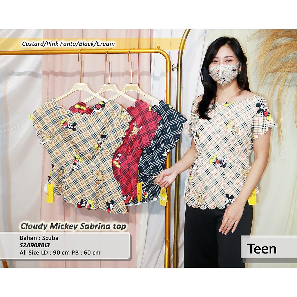 Cloudy Mickey sabrina Top