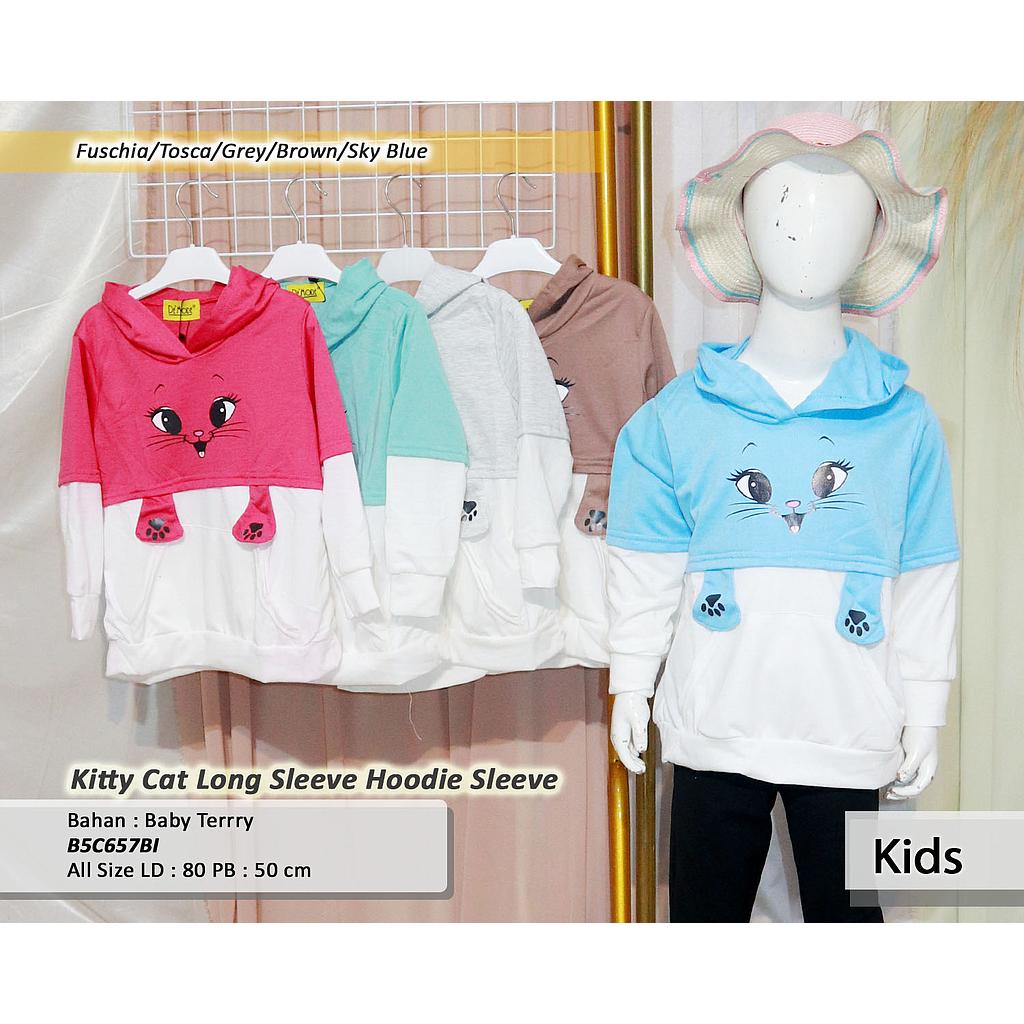 Kitty cat Long sleeve Hoodie sleeve