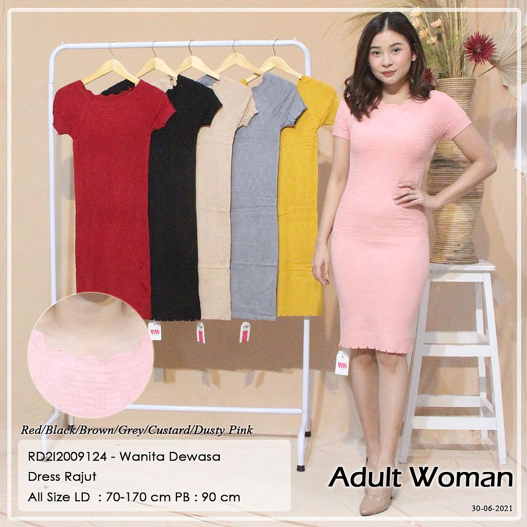 SILVY DRESS RAJUT ZIG-ZAG NECK-YQH-MS502