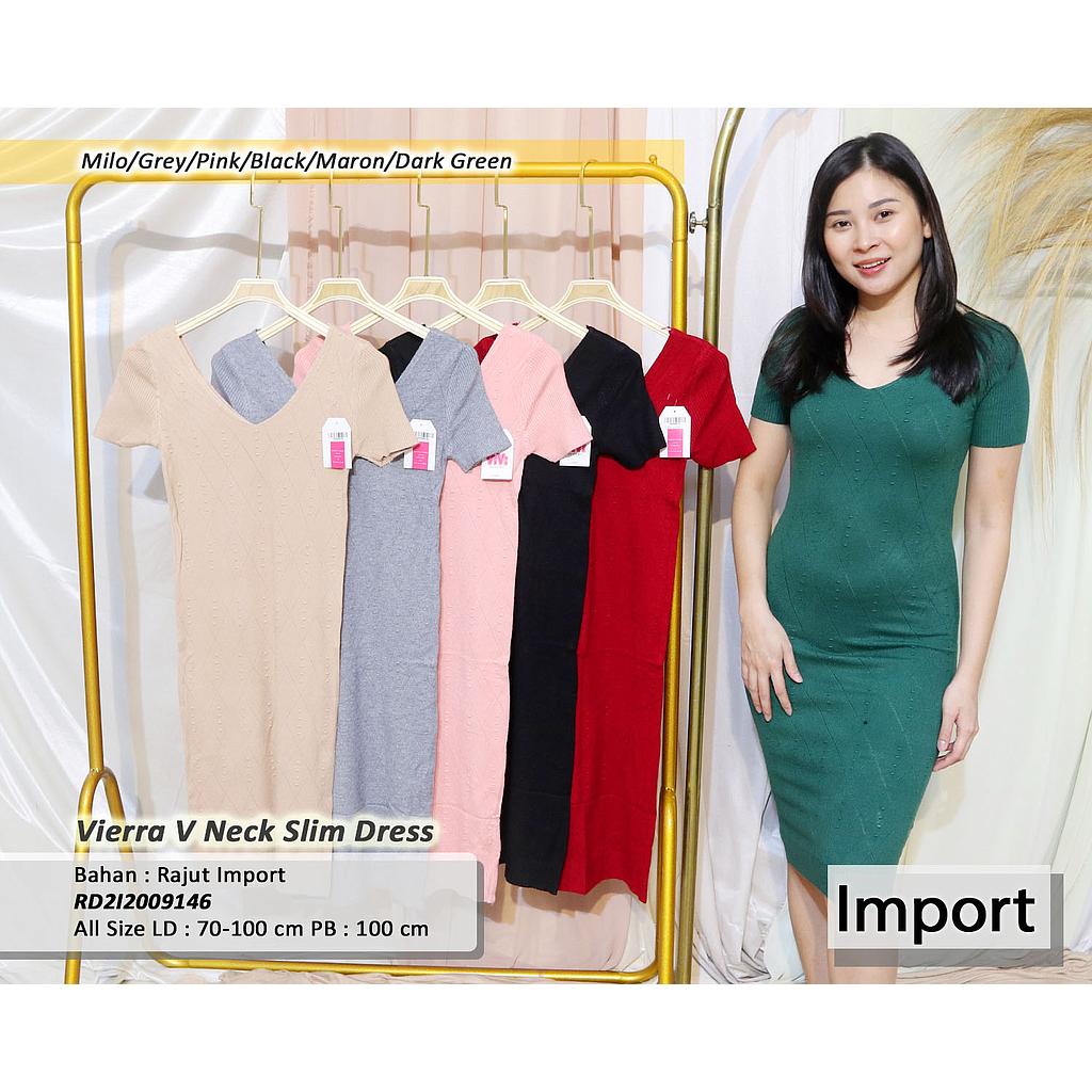 Vierra V Neck slim dres