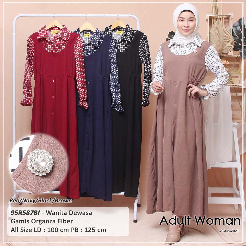 SARINI GAMIS ORGANZA FIBER KOMBINASI