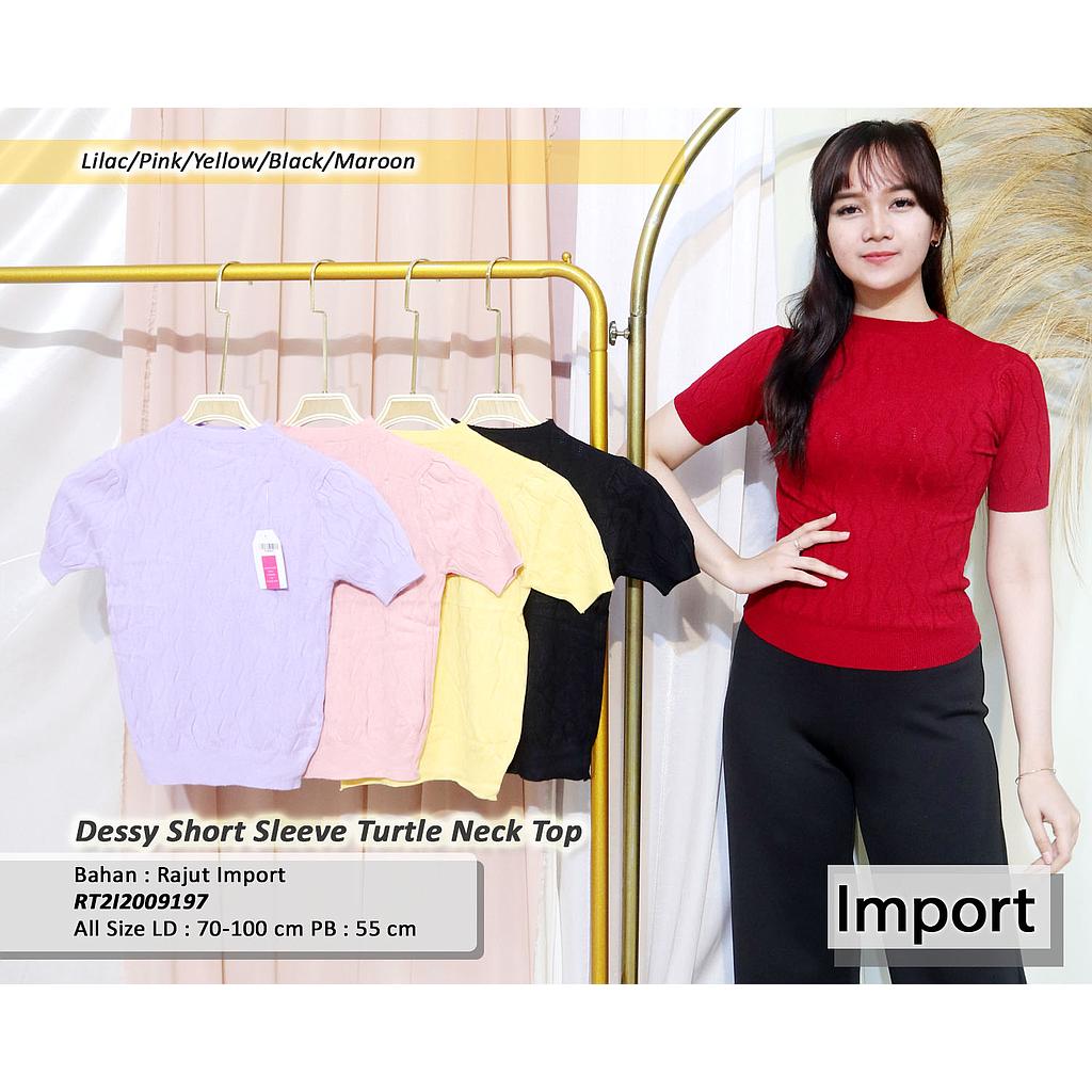 Dessy Short sleeve Turtle NEck Top