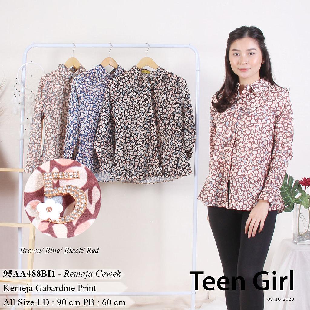 RISSA KEMEJA GABBARDINE FULLPRINT