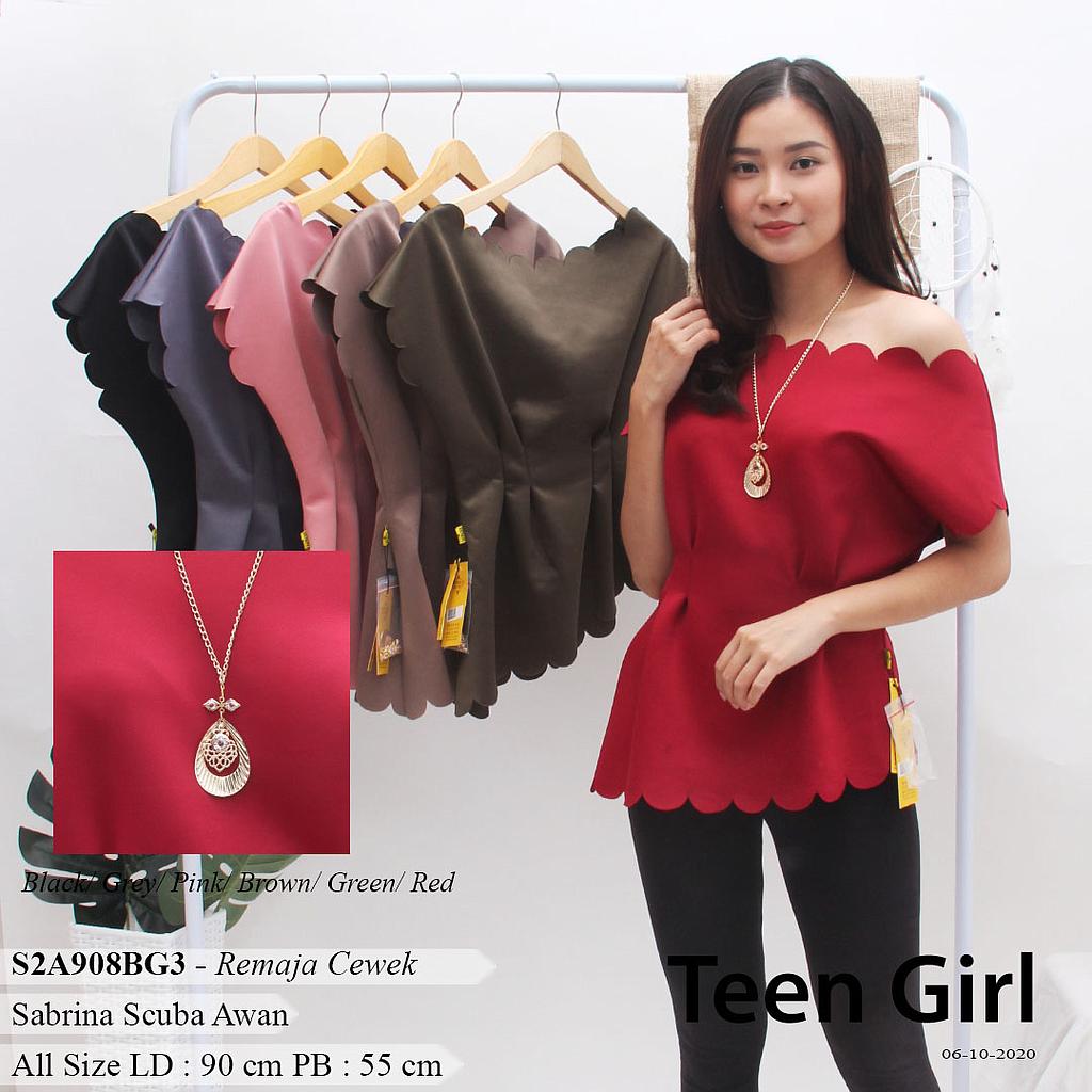 LUNA BLOUSE AWAN LIPIT PINGGANG + KALUNG