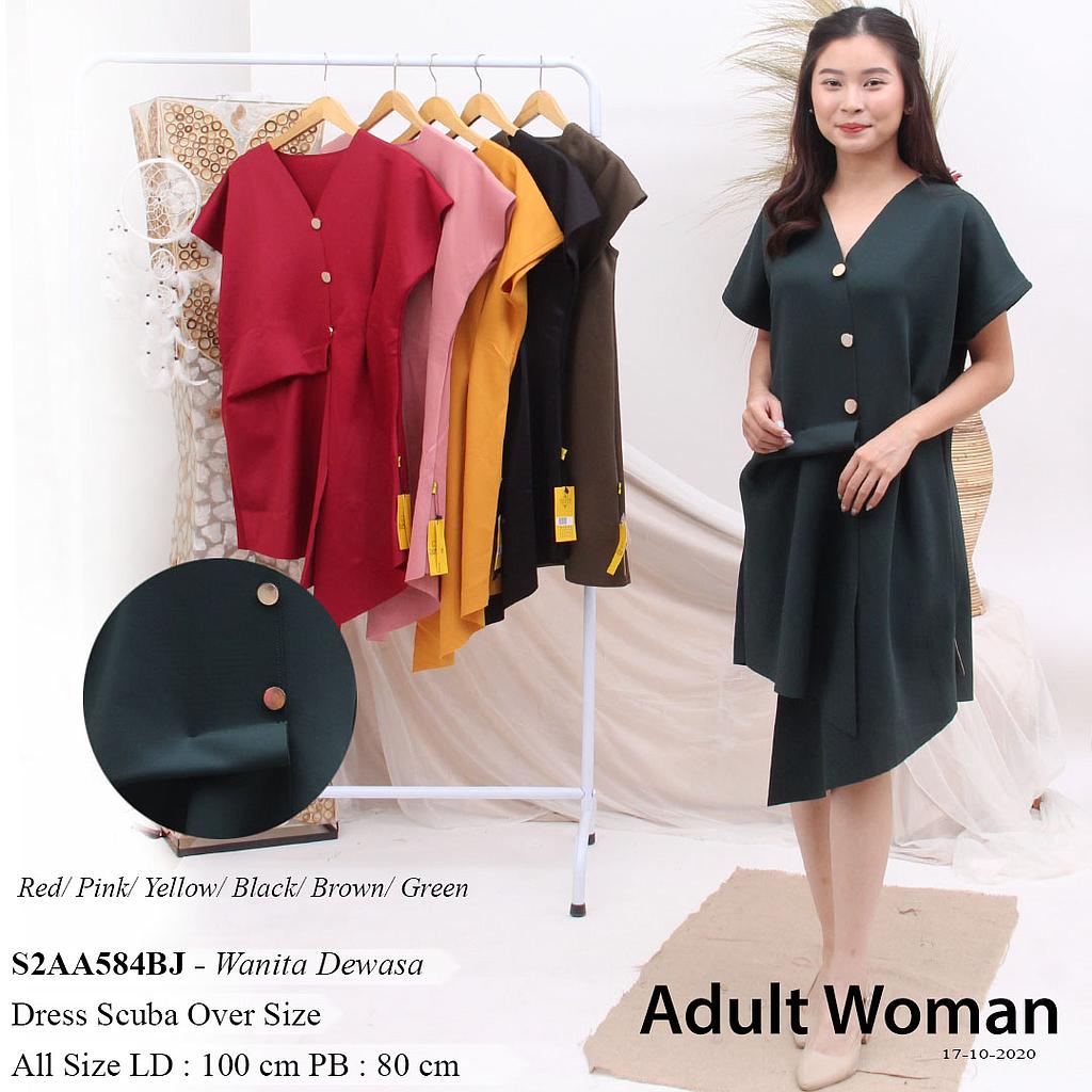 VILDA DRESS KIMONO KANCING SCUBA