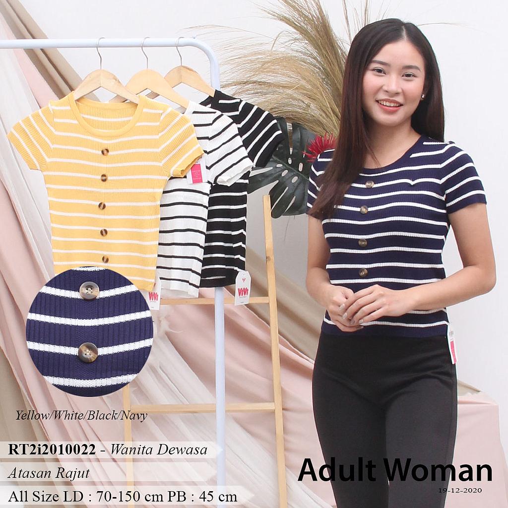 CAROLINE U NECK RAJUT STRIPE-YQH-MS1830-1
