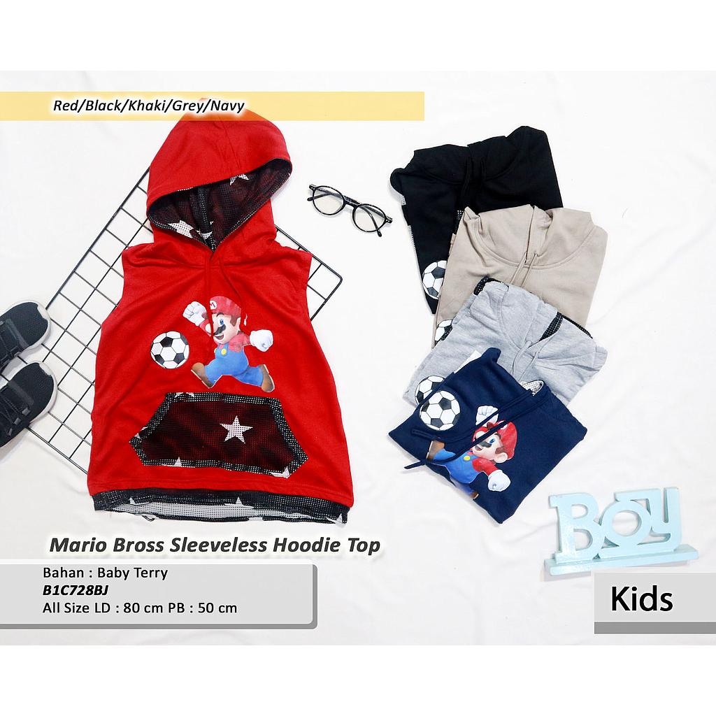 Mario Bross sleeveless Hodie Top