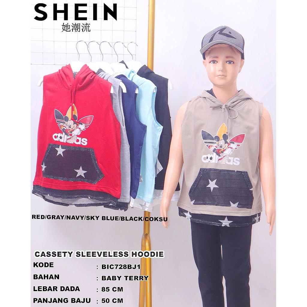 Cassety sleeveless Hoodie (C728)