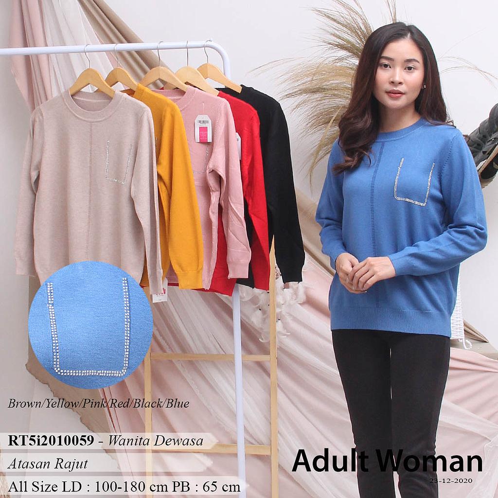WULAN RAJUT ATASAN OVERSIZE-LLY-MS732