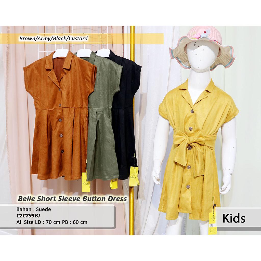 Belle Short Sleeve Button Dress
