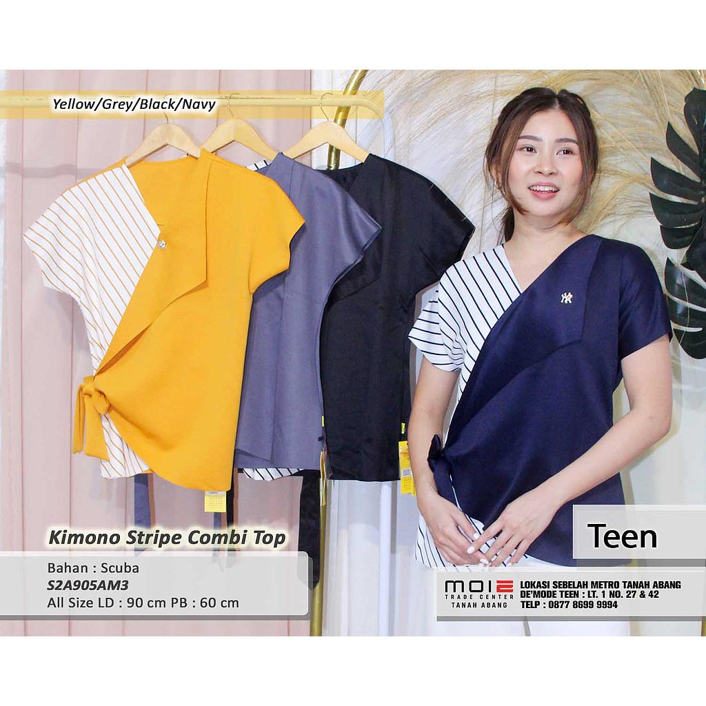 Kimono Stripe Combi Top