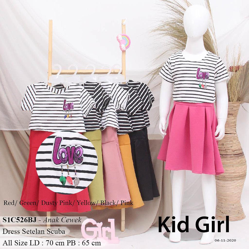 ALIKA DRESS CANSEE ROK REMPEL + JAHIT APLIKASI 