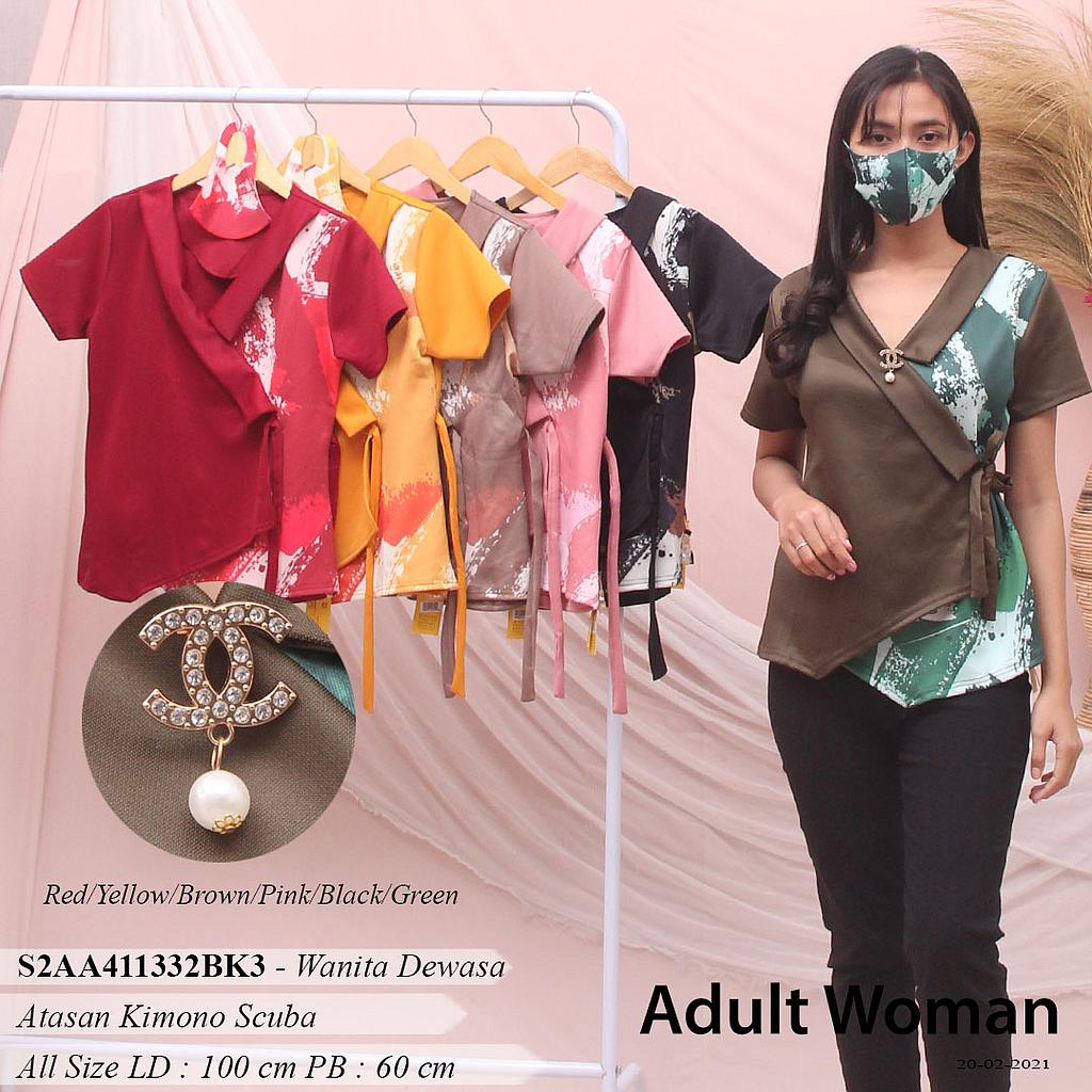 BELIA ATASAN VARIASI KERAH ASIMETRIS FREE MASKER + BROS
