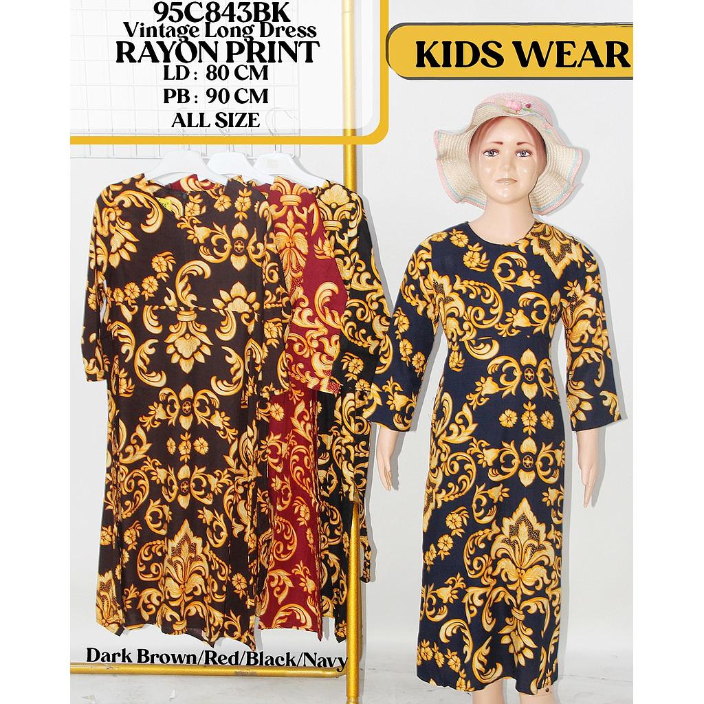 Vintage Chain Long Dress (C843)