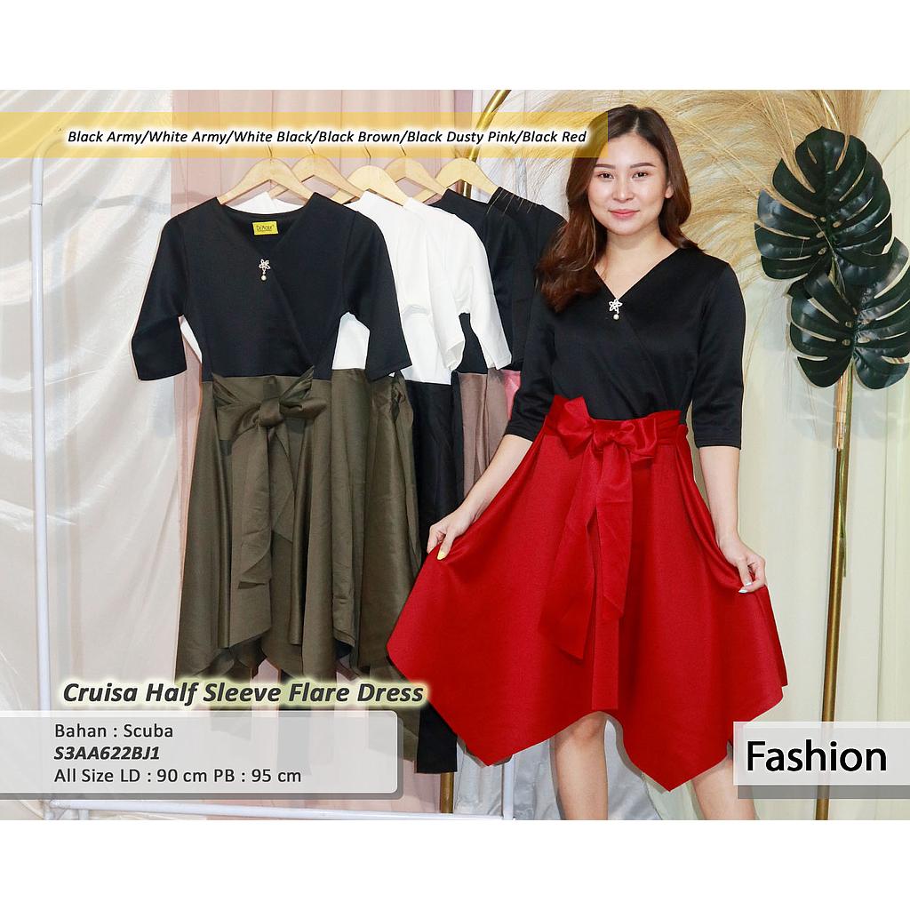 Cruisa half Sleeve Flare Dress