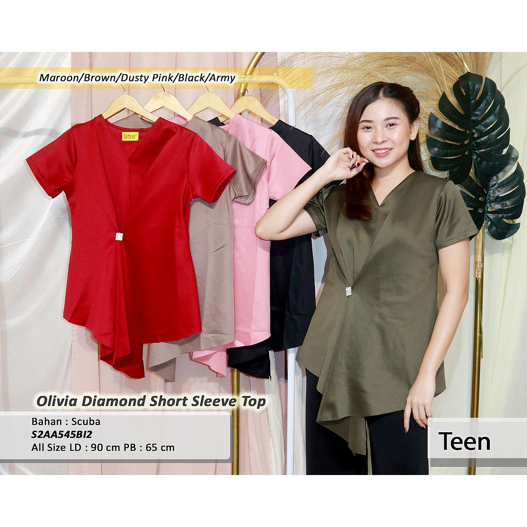 Olivia diamond short sleeve top