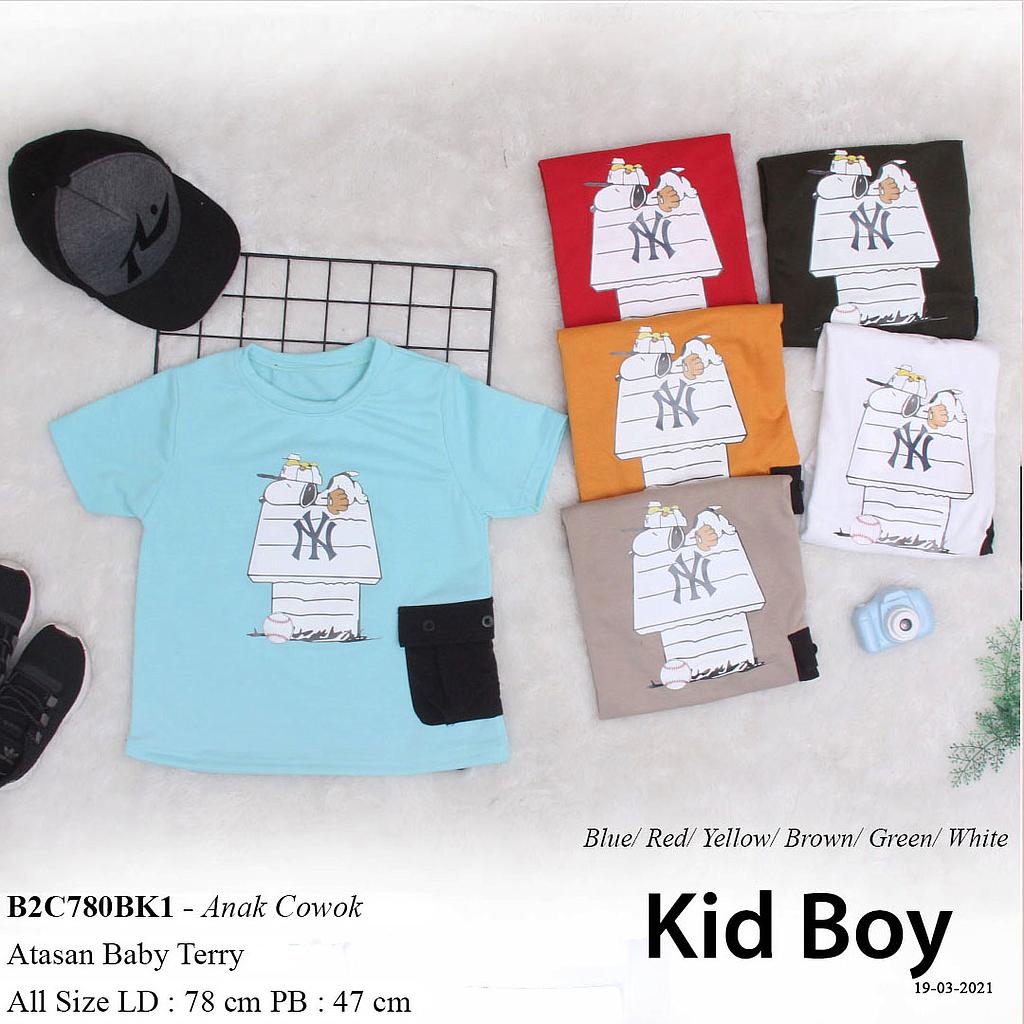 DARREN T-SHIRT BABYTERRY POCKET BUTTON
