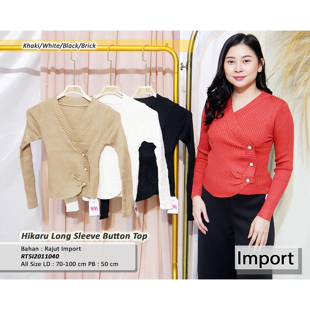 Hikaru long sleeve button top