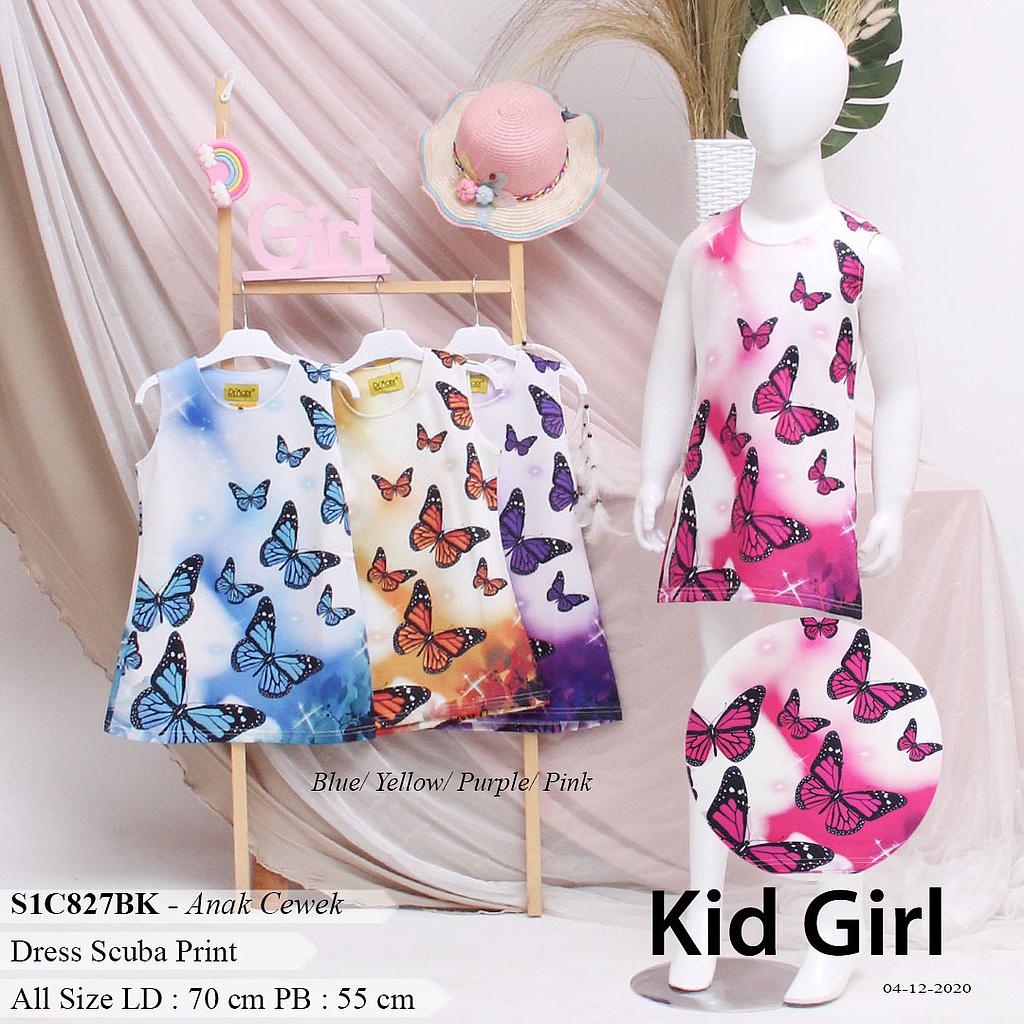GISSELA DRESS SINGLET SCUBA FULLPRINT