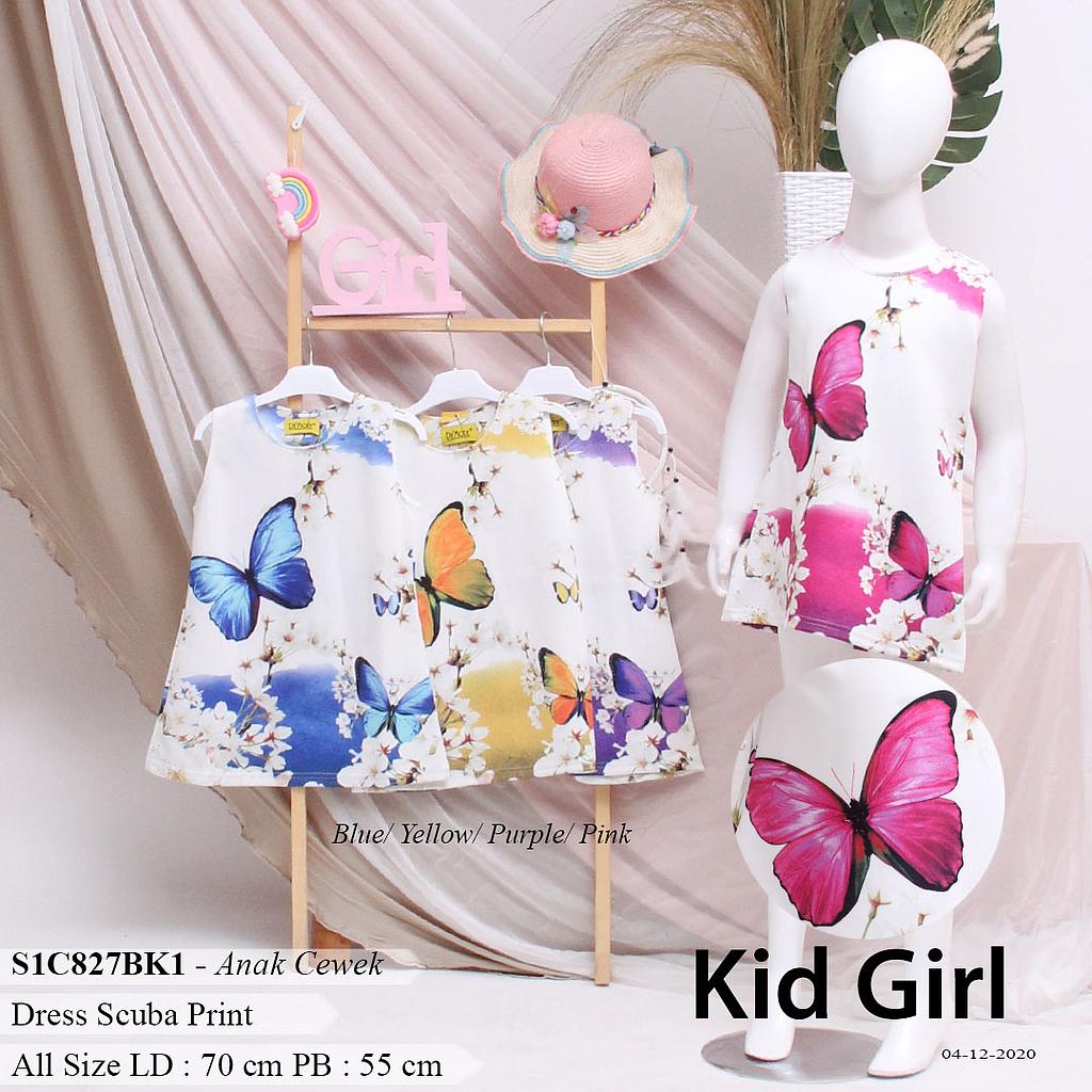 GISSELA DRESS SINGLET SCUBA FULLPRINT